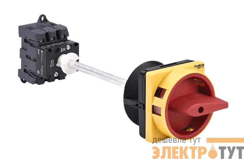 Выключатель-разъединитель 3п 32А IP20 с красн. выносн. рукоят. на дин-рейке/плате с замком SE MSD32340R