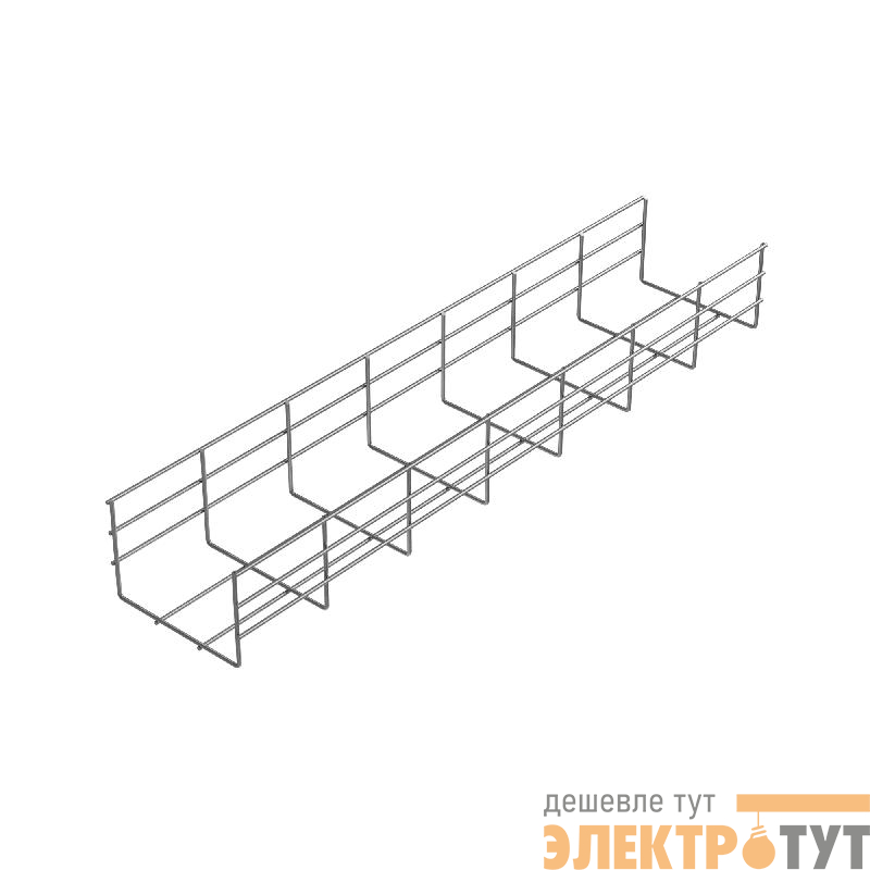 Лоток проволочный 300х100 L3000 сталь 4мм PL100-300-3000 оцинк. КМ LO1292