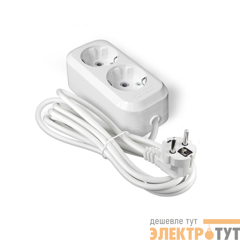 Удлинитель 2х5м с заземл. IP20 Е-302А ПВС 3х1.5 Universal 1719
