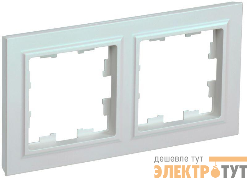 Рамка 2-м BRITE РУ-2-БрЖ жемчуж. IEK BR-M22-K36