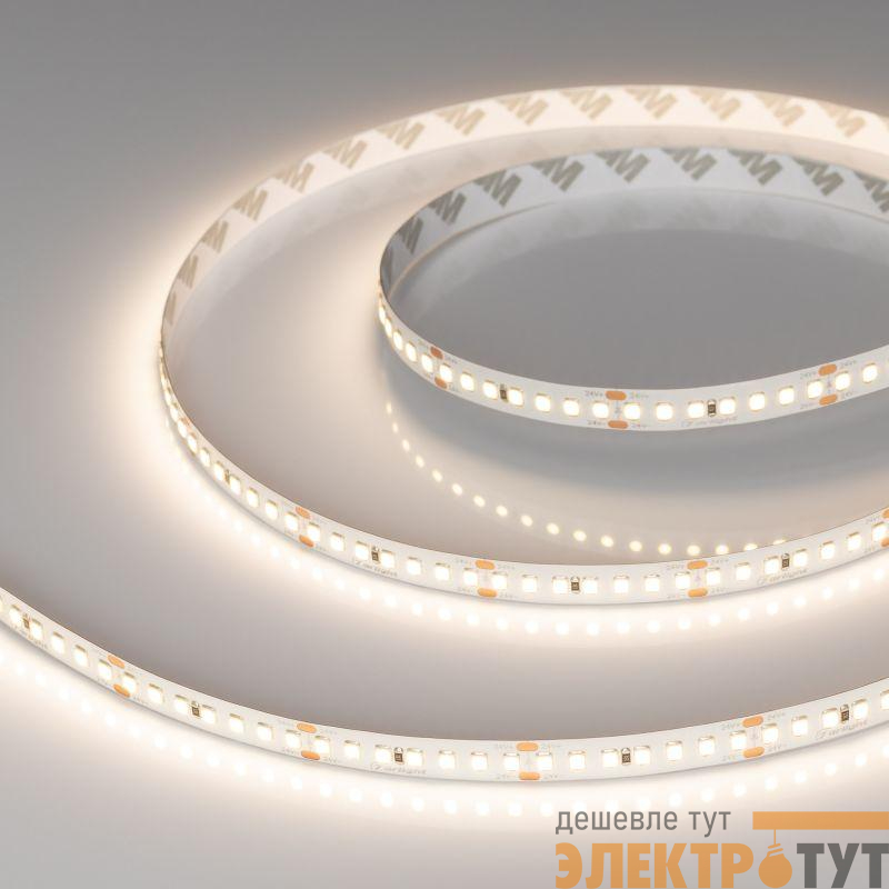 Лента светодиодная RT-A168-10mm 24V Warm 3500К 17Вт/м IP20 2835 открыт. (уп.5м) Arlight 028602(2)