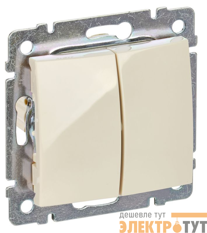 Переключатель проходной 2-кл. СП Valena 10А IP31 250В механизм сл. кость IEK 774308