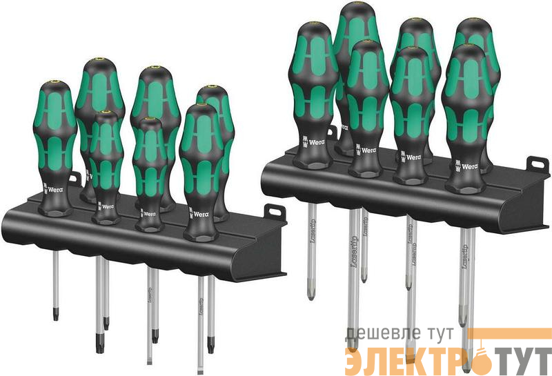 Набор отверток с двумя подставками Kraftform Big Pack 300 14 предметов (PH 1/2/3; PZ 1/2/3; TX 10/15/20/25/30; SL 3.5/4/6.5) Wera WE-105630