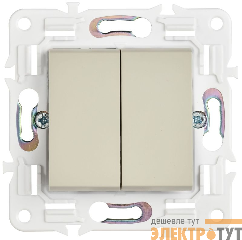 Выключатель 2-кл. SKANDY 10А SK-V04B беж. IEK SK-V20-0-10-K10