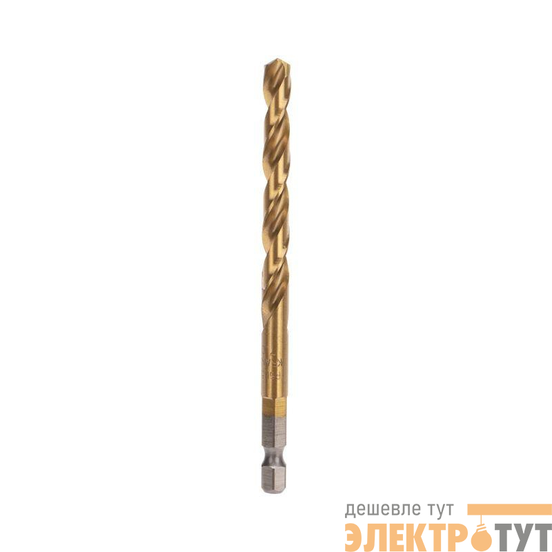 Сверло по металлу 7мм Р6М5 ТИТАН шестигранный хвостовик DIN 338 (уп.1шт) Kranz KR-91-5508