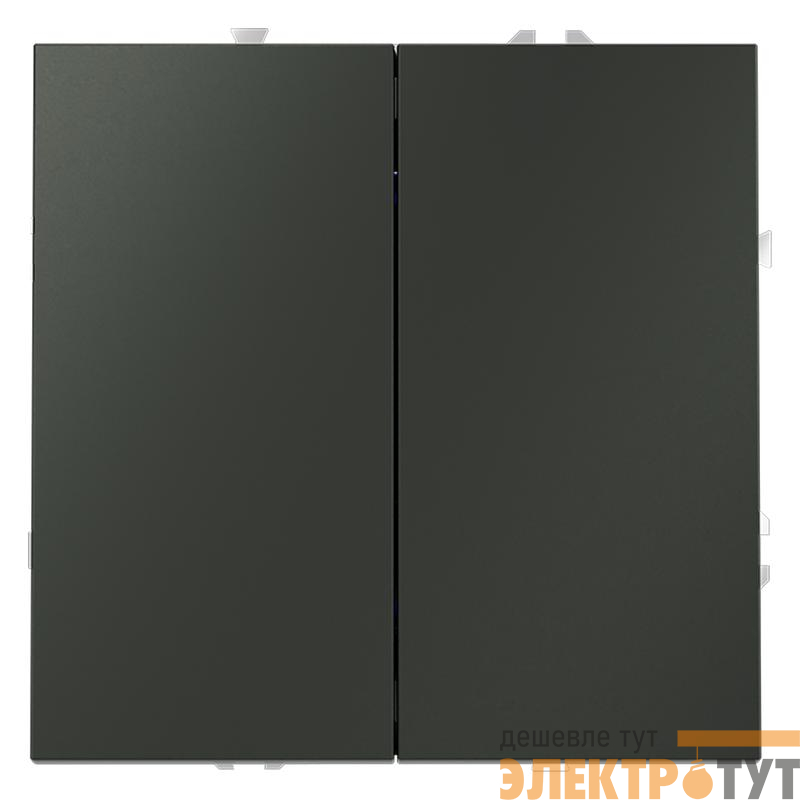 Выключатель 2-кл. СП S70 10А с самовозвратом механизм титан Voltum VLS020606