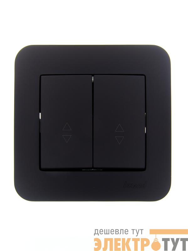 Переключатель проходной 2-кл.СП ASTI 10А IP20 в сборе черн. бархат LEZARD 7081-4242-106