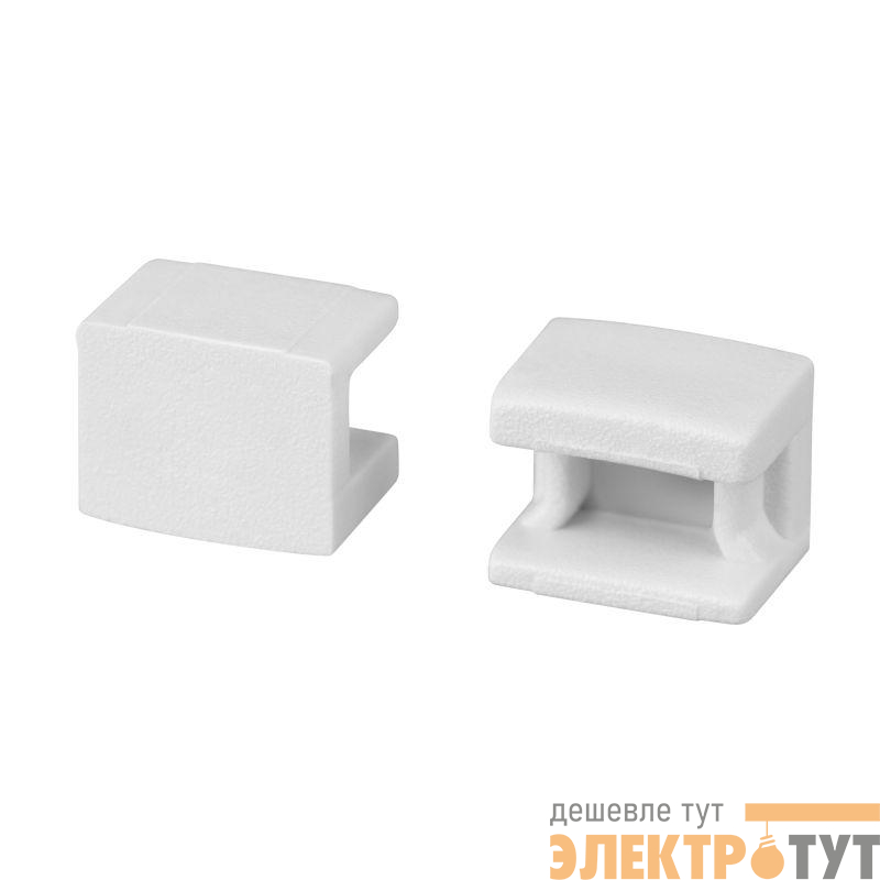 Заглушка PLINTUS-FANTOM WHITE глухая пластик (комплект) Arlight 043906