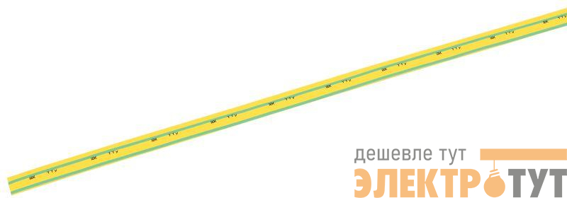 Трубка термоусадочная ТТУ нг-LS 25/12.5 желт./зел. 1м IEK UDRS-D25-1-K52
