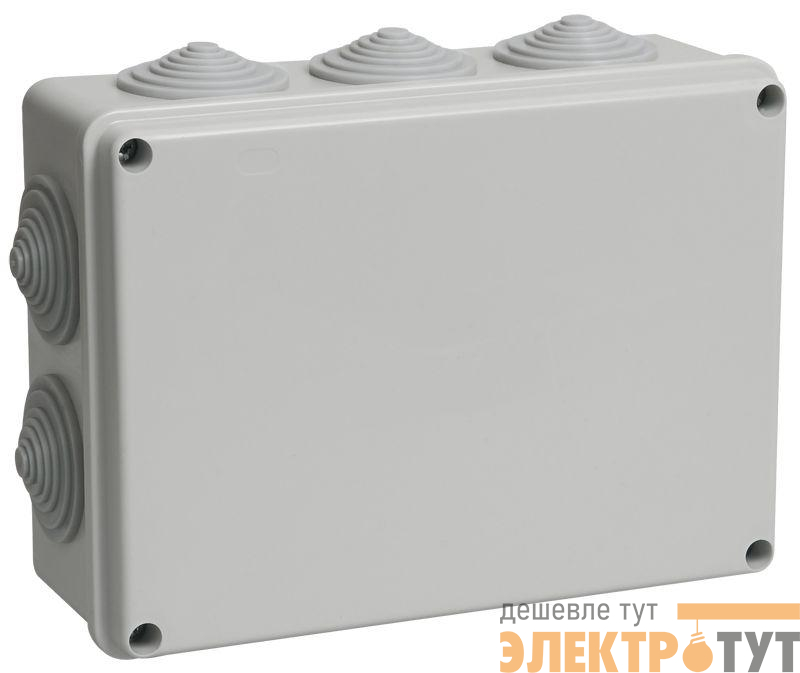 Коробка распаячная ОП 190х140х70 IP44 КМ41243 RAL7035 IEK UKO11-190-140-070-K41-44