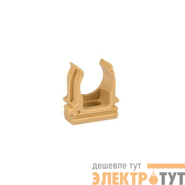 Держатель для труб (клипса) d16мм свет. дерево (уп.10шт) Plast EKF derj-z-16w