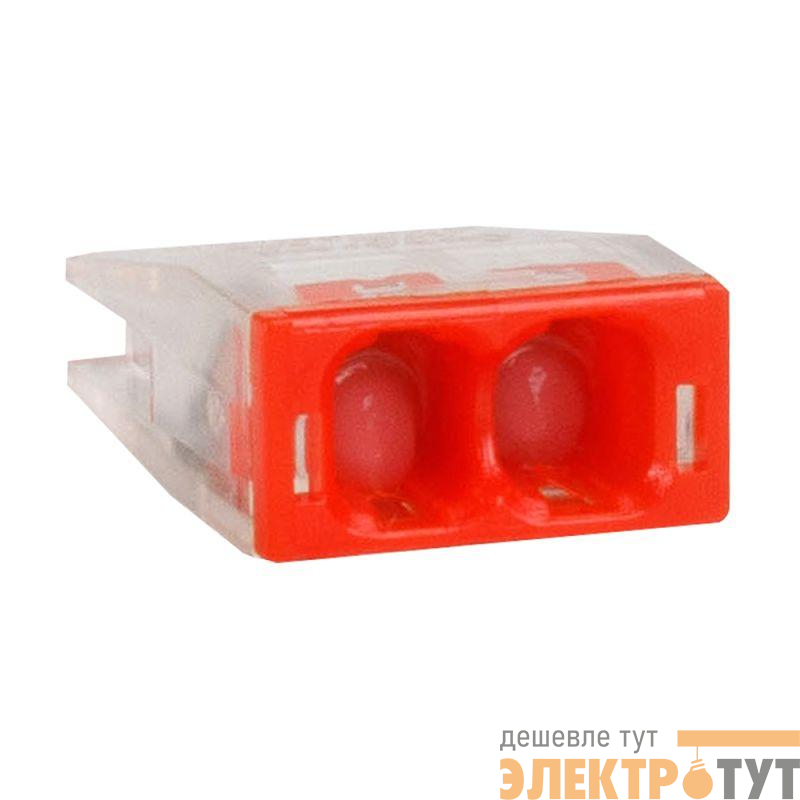 Клемма строительно-монтажная OptiKit СМК 2273-242 (с пастой) 2 отверстия 0.5-2.5кв.мм КЭАЗ 351060