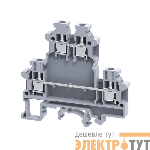Клемма двухъярусная винтовая OptiClip CDL-4-2L-I сер. КЭАЗ 289803