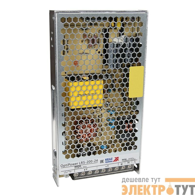 Блок питания панельный OptiPower LRS 200-24 8.8A КЭАЗ 328885