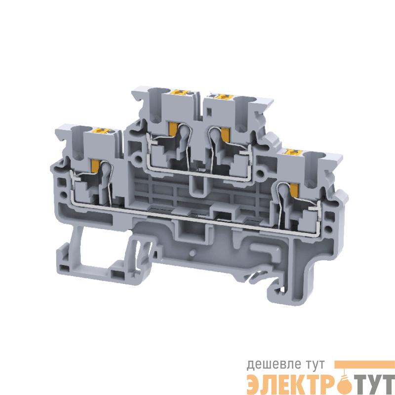 Клемма 2х-ярусная push-in OptiClip CPDL-2.5-2L-I сер. КЭАЗ 331862