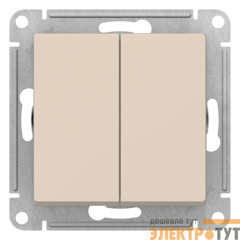 Переключатель перекрестный 2-кл. AtlasDesign 2хсх.7 10АХ механизм беж. SE ATN000273