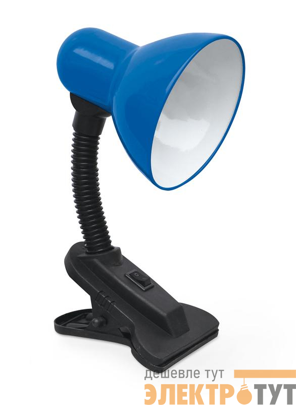 Светильник настольный СНП 21ТС 40Вт E27 230В под лампу на прищепке с подвесом син. IN HOME 4690612046846