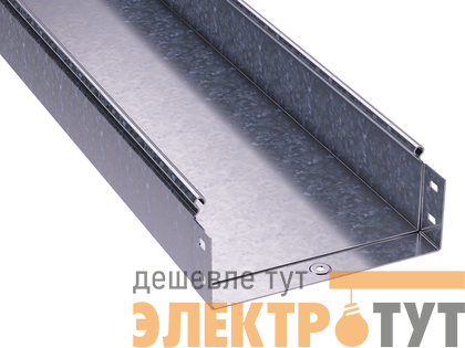 Лоток листовой неперфорированный 80х80 L3000 сталь 1.5мм гор. оцинк. DKC 3506115HDZ