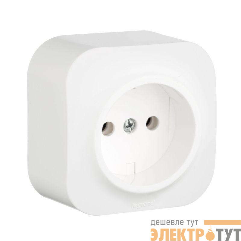 Розетка 1-м ОП Quteo 16А IP20 2P без заземл. без защ. шторок бел. IEK 782210