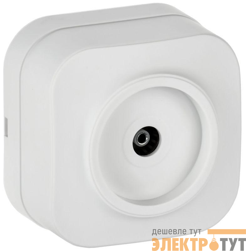 Розетка телевизионная TV 1-м ОП GLORY РТВ20-ХБм бел. матов. IEK EAH10-K01M