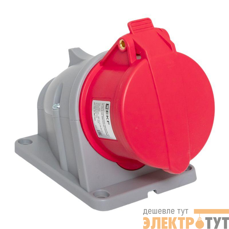 Розетка стационарная наружная 115 3Р+РЕ+N 16А 380В IP44 PROxima EKF ps-115-16-380-PRO
