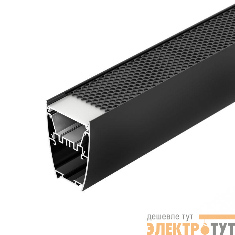 Профиль LINE-5075-U-HONEYCOMB-2000 BLACK L2000 алюм. Arlight 044885
