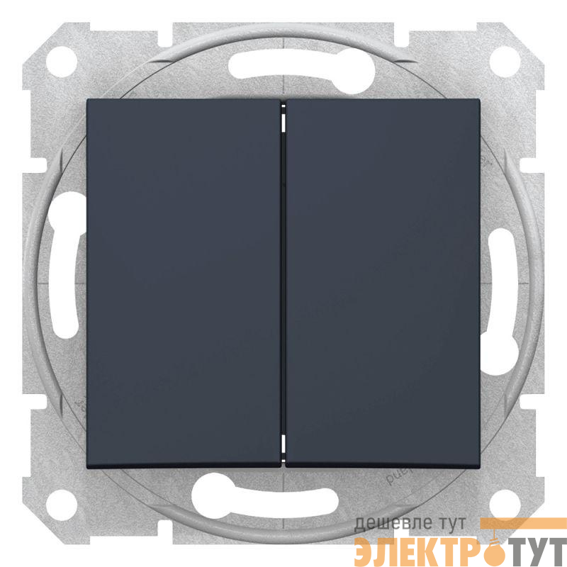 Выключатель 2-кл. СП Sedna cx.5 10А IP20 графит SchE SDN0300170