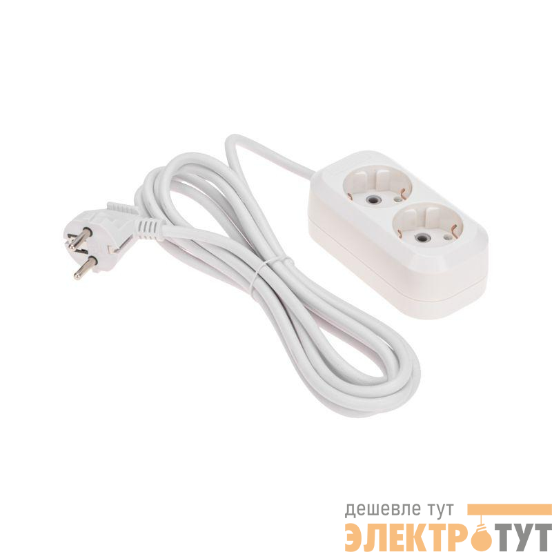 Удлинитель 2х3м с заземл. 3х0.75 бел. PROCONNECT 13-4203