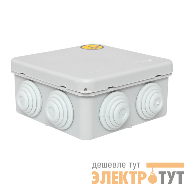 Коробка уравнивания потенциалов КУП-030-031 85х85х40 IP55 с крышкой наружн. для прямого монтажа 8 мембр. вводов сер. EKF plc-kmr-030-031-g