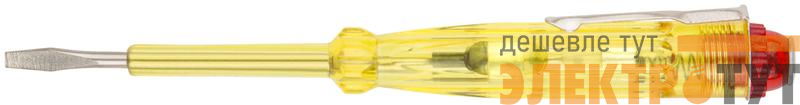 Отвертка индикаторная 100-500В 140мм желт. ручка КУРС 56501