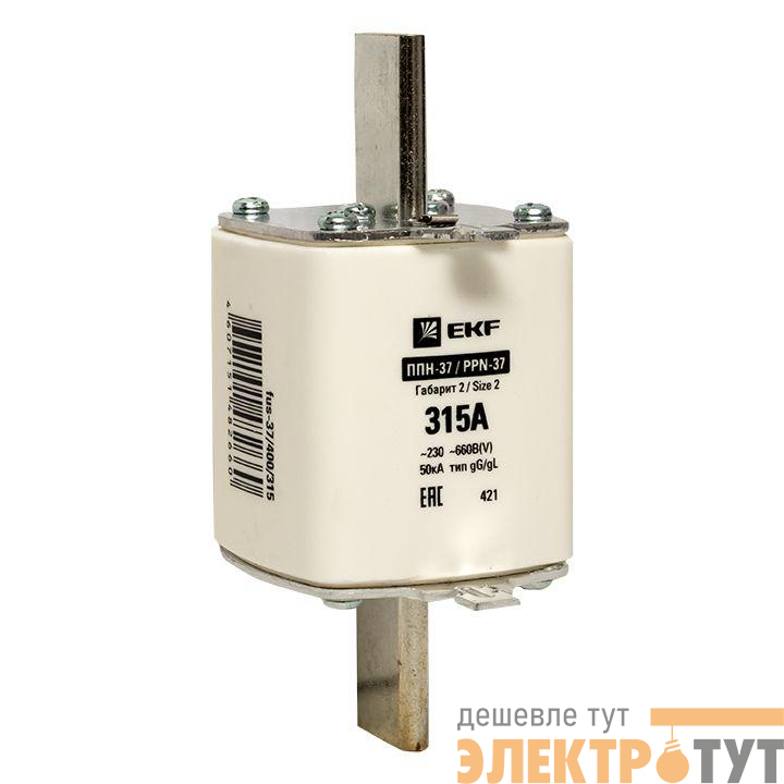 Вставка плавкая ППН-37 400/315А габарит 2 PROxima EKF fus-37/400/315