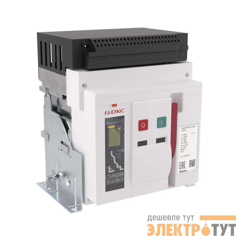 Выключатель автоматический воздушный AGS16S 3Р 1600А 80кА расцепитель 3H фиксированный управление 220В AC горизонт. подключение YON AGS16S-N3FH-6-222K