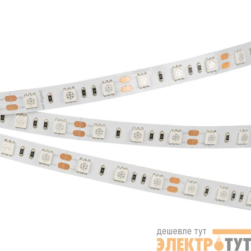 Лента светодиодная RT-B60-10mm 12V Blue 14.4Вт/м IP20 открыт. (уп.5м) Arlight 012336(3)