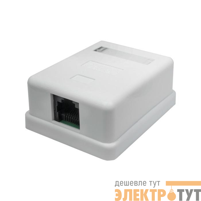 Розетка компьютерная 8P8C RJ-45 UTP кат.5E 1 порт (DIY) SUPRLAN 10-0307-1