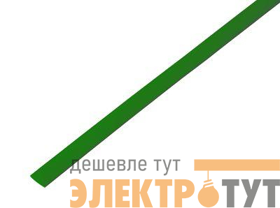 Трубка термоусадочная ТУТ нг 6.0/3.0 зел. 1м REXANT 20-6003