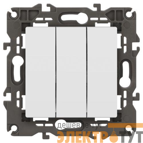 Выключатель 3-кл. Elegance 14-1107-01М 250В 10АХ матов. бел. Эра Б0065796