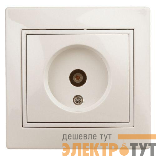 Розетка телевизионная одиночная TV СП Plano 1-301-02 IP20 сл. кость Intro Б0027618