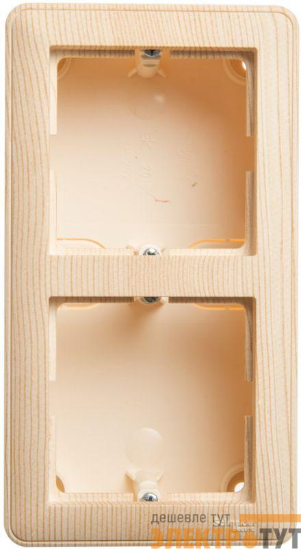 Коробка подъемная для наружного монтажа 2-м W59 с рамкой сосна SchE KP-252-78