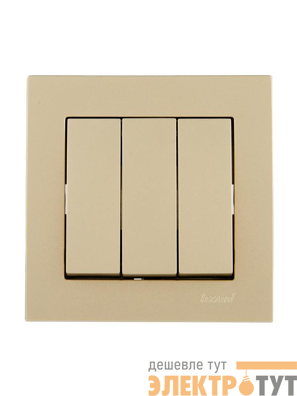 Выключатель тройной VESNA зол. LEZARD 742-3688-109
