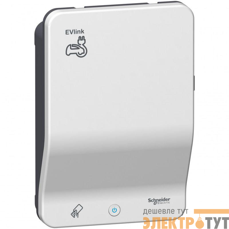 Станция зарядная EVLINK 7/22кВт розетка T2S+RFID SchE EVB1A22P4RI