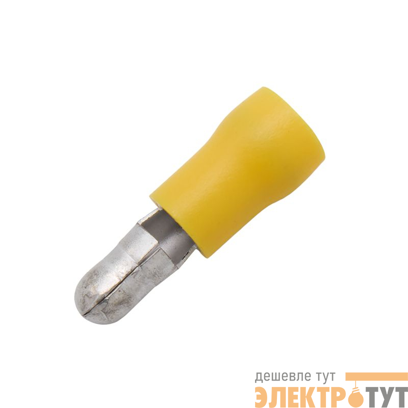 Наконечник цилиндрический "вилка" 2.5-6кв.мм отверст. d5 желт. (уп.50шт) DKC 2C96P