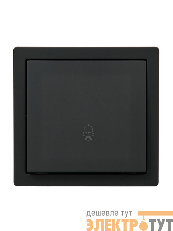 Кнопка звонка ОП LETO черн. бархат LEZARD 752-4200-103