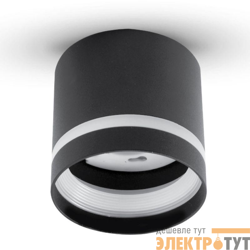 Светильник встраиваемый IP20 под лампу GX53 LGX53-02 C02 черн. Camelion 15395