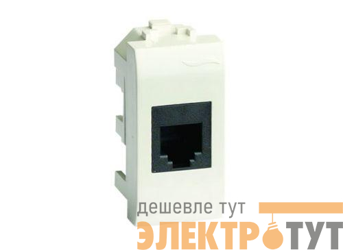 Розетка компьютерная 1-м СП 1мод. Brava RJ45 кат.5E сл. кость экранир. DKC 75647S