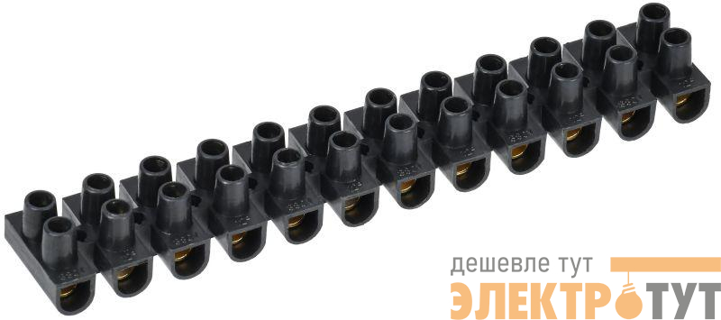 Колодка клеммная ЗВИ-15 н/г 4.0-10кв.мм 12 пар черн. IEK UZV5-015-06