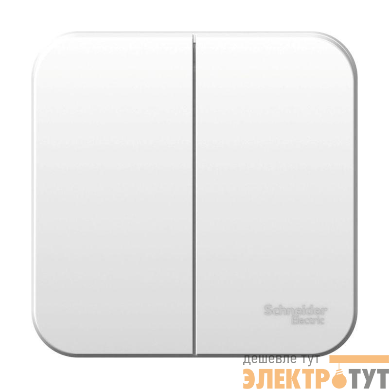 Выключатель 2-кл. ОП Blanca 6А IP20 (сх. 5) 250В с изолир. пластиной бел. SE BLNVA065011