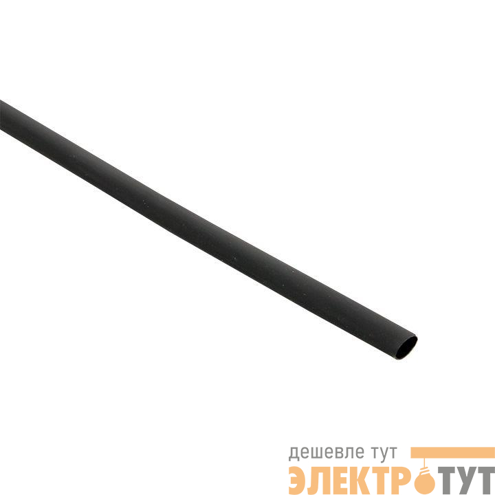 Трубка термоусадочная ТУТк с клеевым слоем нг 4.8/1.6 черн. 1м (уп.10м) PROxima EKF tut-k4.8-b