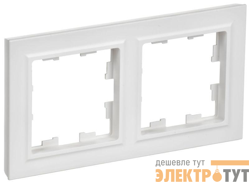 Рамка 2-м BRITE РУ-2-БрАБ арктич. бел. IEK BR-M22-K91