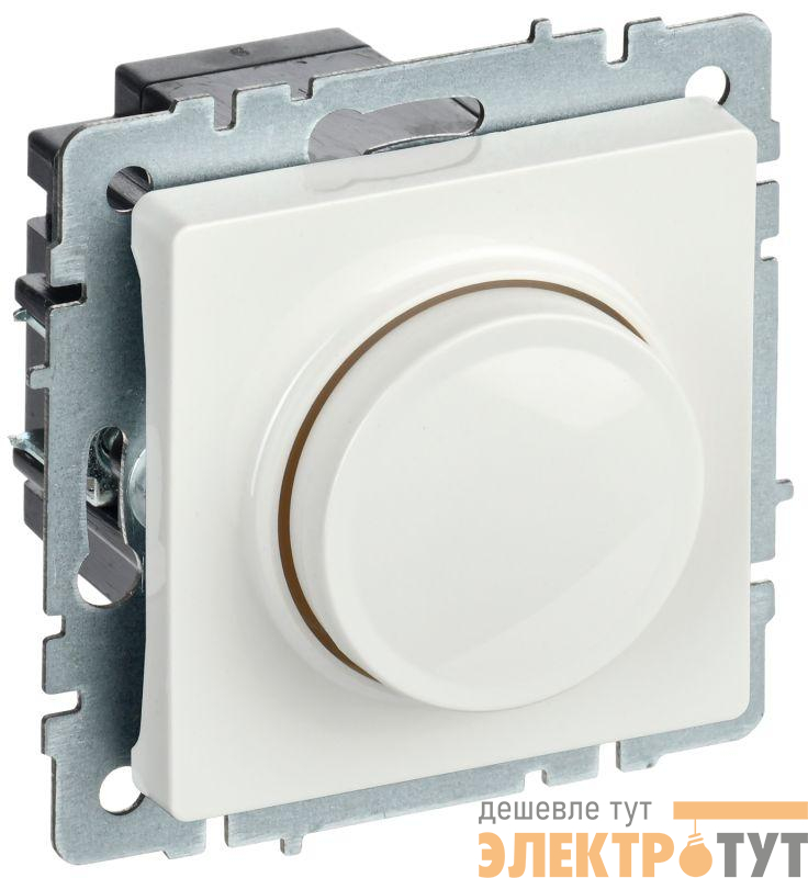 Светорегулятор СП BRITE пов-наж. 600Вт СС10-1-0-БрБ механизм бел. IEK BR-D20-0600-K01
