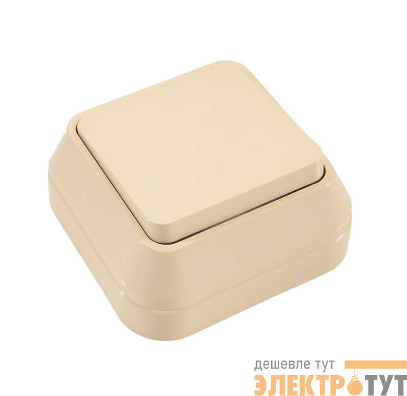 Выключатель 1-кл. ОП 10А IP20 крем. Makel 45201